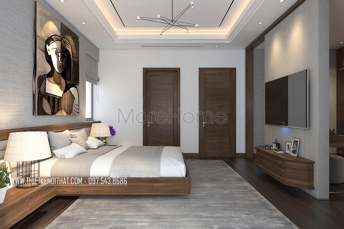 Thiết kế nội thất phòng ngủ biệt thự Imperia Garden Nguyễn Huy Tưởng quận Thanh Xuân